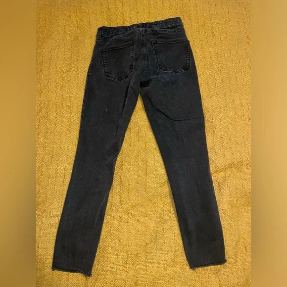 Black Mango Cropped Skinny Jeans - Picture 2 of 10